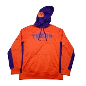 Nike Clemson Tigers Hoodie Mens Medium NCAA Therma Pullover Sweatshirt On Field